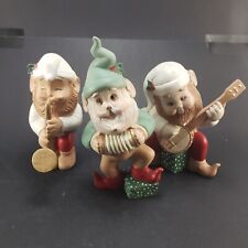 Ceramic Mold Elf Elves Gnome Musical Figures Musicians Christmas Set 3 Guitar picture