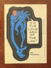 Vintage Topps 1974 1975 Marvel Comic Book Heroes Mr. Fantastic Sticker Card picture