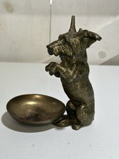 Title: Vintage Brass Scottie Dog Figurine with Trinket Dish – Scottish Terrier picture