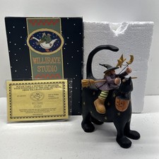 Williraye Studio Halloween Magic WW6014 Witch Black Cat Figurine 2002 w/ Box picture