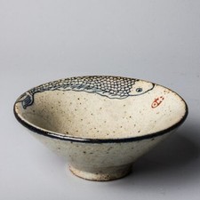 70ml Vintage Hand Painted Japanese Fish Pottery Cups Tea Cup Set picture
