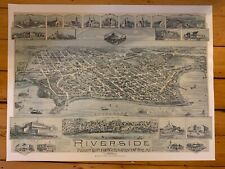 Riverside RI Rhode Island  Crescent Park Vintage Map 1894 picture