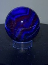 Black Rose Fluorite Sphere w/Holder UV Reactive (53 mm) - see pics & video picture
