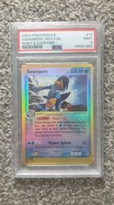 POKEMON CARD 2003 EX SWAMPERT REVERSE FOIL/HOLO RUBY & SAPPHIRE #13 GRADED PSA 9 picture