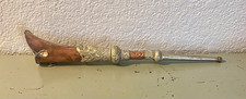 Antique Tibetan Kangling Ritual Horn Trumpet Copper Makara Buddhist 16.5 inches  picture