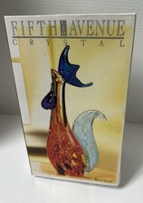 Fifth Avenue Crystal LTD Art Glass Rooster Chicken Hen Country 9 1/2