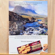 1991 Walkers Shortbread Cookies Vintage Print Ad Food Art Taste From Pure Heaven picture