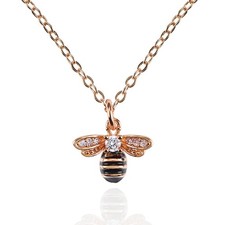 namana Rose Gold Bumble Bee Necklace for Women and Teenage Girls, Elegant Rose picture