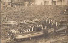 Men with Boat - REAL PHOTO picture