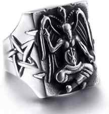 Ring for Men Satanic Baphomet Goat Satan Demon DevlL Lev Luck Lust A++++ picture
