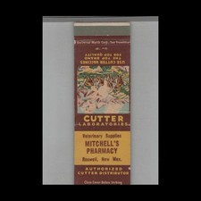Matchbook Cover Vintage Drug Store Mitchell's Pharmacy Roswell NM picture
