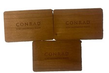 Lot of 3 Conrad Fort Lauderdale Beach Hotel Wooden Room Key Cards Hilton Collect picture