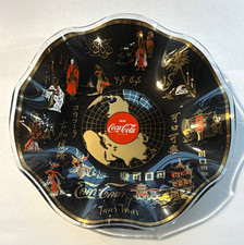1960’s Coca-Cola Black & Gold Scenic Advertising Tray w/ Enjoy Coca-Cola Logo picture