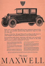 1923 MAXWELL MOTOR CORPORATION AUTOMOBILE DETROIT MI PRINT ADVERTISEMENT Z1877 picture