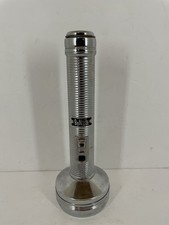 Vintage 1950s RESTO Nº6 USA Chrome Ribbed Flashlight Mid-Century Retro Working picture
