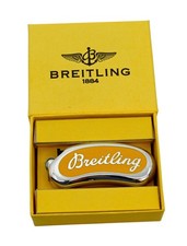 Rare Breitling Promotional Yellow Lighter Holder with Lighter Looks New in Box picture