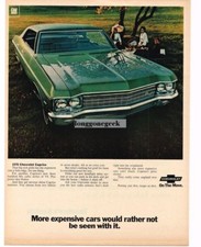 1970 Chevrolet Chevy Caprice Forest Green 4-door Sedan Hardtop Vintage Print Ad  picture