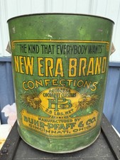 RARE 1930s NEW ERA Confections Buhr Pfaff & Co Cincinnati OH Candy Tin picture