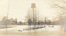 Postcard Real Photo Lake Pumping Station Boating Water Tower Scotland PA 1910s picture