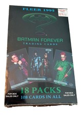 FLEER 1995 BATMAN FOREVER TRADING CARDS BOX *18 PACKS* FACTORY SEALED picture