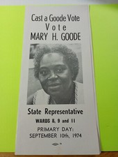 MARY H GOODE cast A Vote 1974 Flyer Civil Rights State Representative MASSACHUSE picture