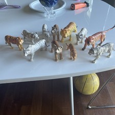 Massive 11 Piece Collection Of White Tigers And Bengal Tigers Great Lot picture