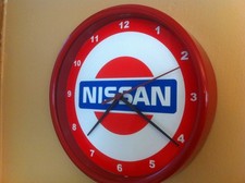 Nissan Motors Garage Mechanic Man Cave Advertising Clock Sign picture