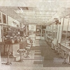 Vintage White Castle Restaurant Curb Service 1956-70’s Art Print 17.25” x14.25” picture