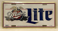 Vintage Miller Lite Beer License Plate picture