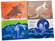 Lot Of 5 1968 Vintage New Craft Paper Sculpture Booklets Assorted Animals picture