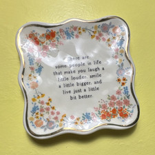 Natural Life Trinket Dish, cute dish, floral trinket dish picture