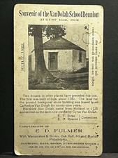Antique Trade Card Advertising Souvenir Vandolah School Delaware Co Nj 1902 picture