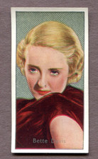 1936 CARRERAS LTD. FILM STARS TOBACCO CARD #48 BETTE DAVIS picture