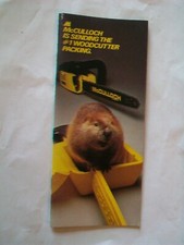 Vintage McCulloch Chain Saw/Trimmer Sales Brochure #190643 specs-1982 Original picture