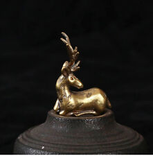 Tabletop Figurine Brass deer Animal Statue Sculpture Home Decor Gift picture