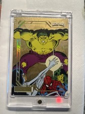 Upper Deck Gold Explosion 1/1 Marvel Secret Wars Hulk Spider-Man Card 2023 picture