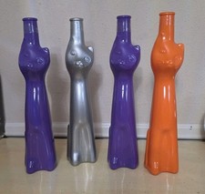 4 - Happy Cat Rheinhessen Riesling Wine Bottles Vases Lot Set Multi-color picture