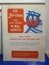 ​VTG 1970s United States Zip Code Directory Mr Zip USPS Post Office Advertising picture