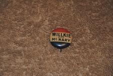 Vintage Political Pin Willkie and McNary Campaign Button picture