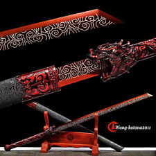 44''Red Dragon Broadsword 1095 Steel Sharp Chinese Tang Dao唐刀 Functional Sword picture