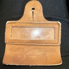 Older Leather WOODBADGE NAME TAG BSA Boy Scouts - Lighter picture