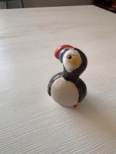 VTG Artesania Rinconada Ceramic Puffin Figurine Uruguay Signed AR Bird 3