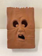 Vintage Scioto Terracotta Halloween Hag Bag Face Paper Bag Candle Jack O Lantern picture