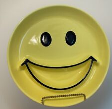 Huge Yellow Happy Face/ Smiley Face  Ceramic Chip And Dip Dish By Clay Art picture