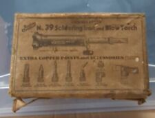 VINTAGE  JUSTRITE  Soldering Iron BLOW TORCH  - RARE COMPLETE WITH ORIGINAL BOX picture