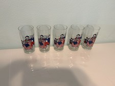 Set Of 5 Vintage 1976 Borden’s Elsie The Cow Bicentennial Glasses 5.75”x3” picture