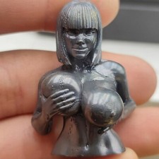 Black Solid Bronze Buxom Breast Nude Female Half Body Ornaments Statue Decor picture