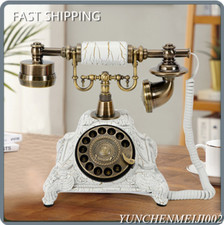 Antique European Style Old Fashioned Rotary Dial Phone,Vintage Handset Telephone picture