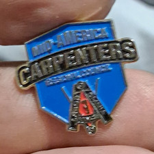 United Brotherhood of Carpenters Union-America Blue Enamel Lapel Pin picture