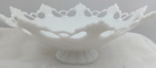 Westmoreland Milk Glass Bowl Pedestal Console Flared Ring and Petal Vintage USA picture